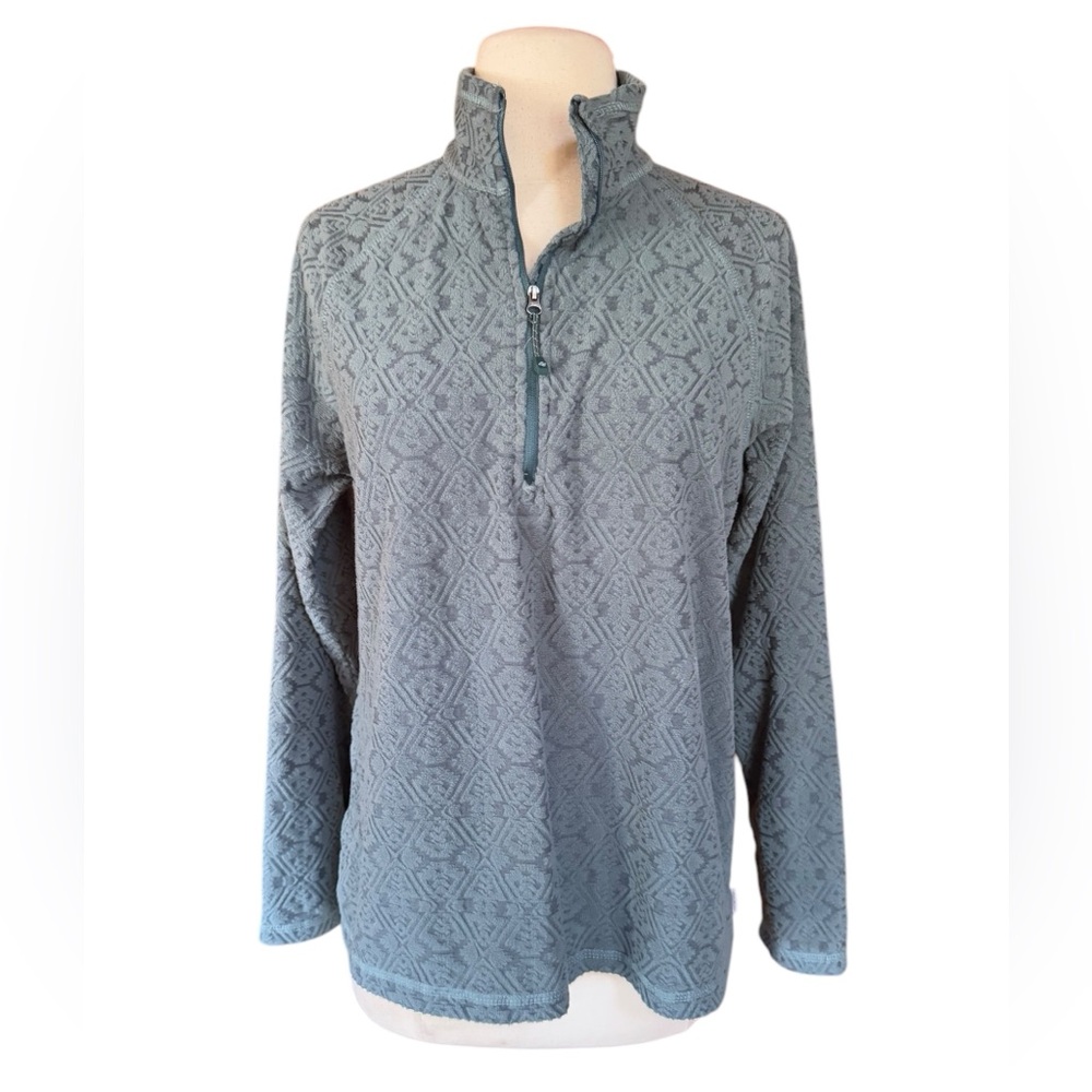 Eddie Bauer Green Quarter-Zip Pullover